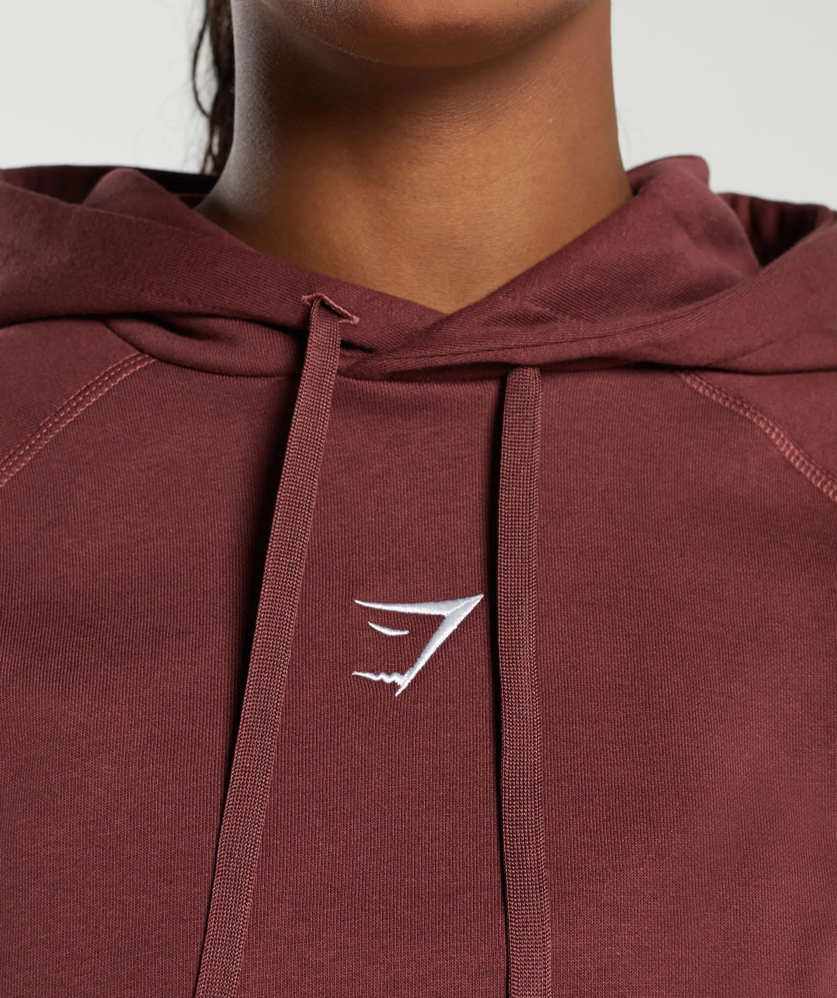 Gymshark Training Oversized Fleece Hoodie - Burgundy Brown