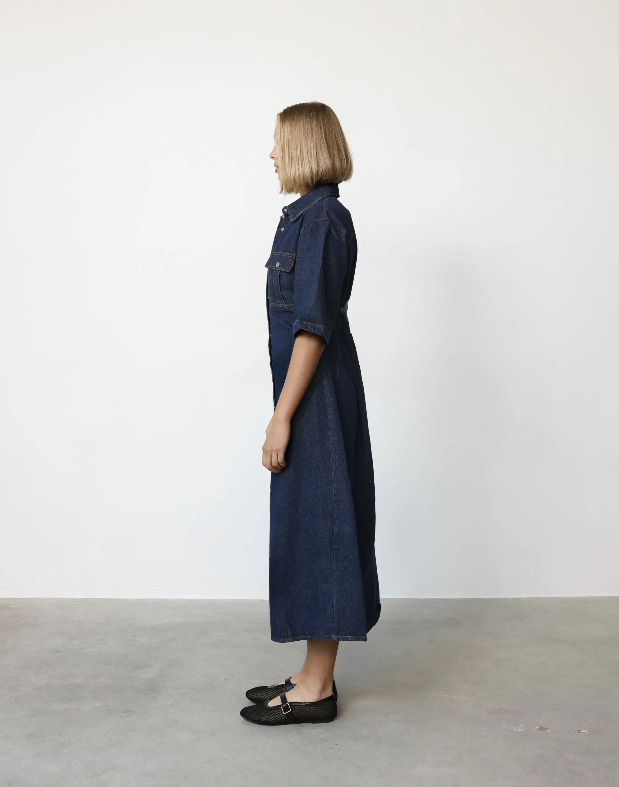 Hadid Maxi Dress (Dark Denim)