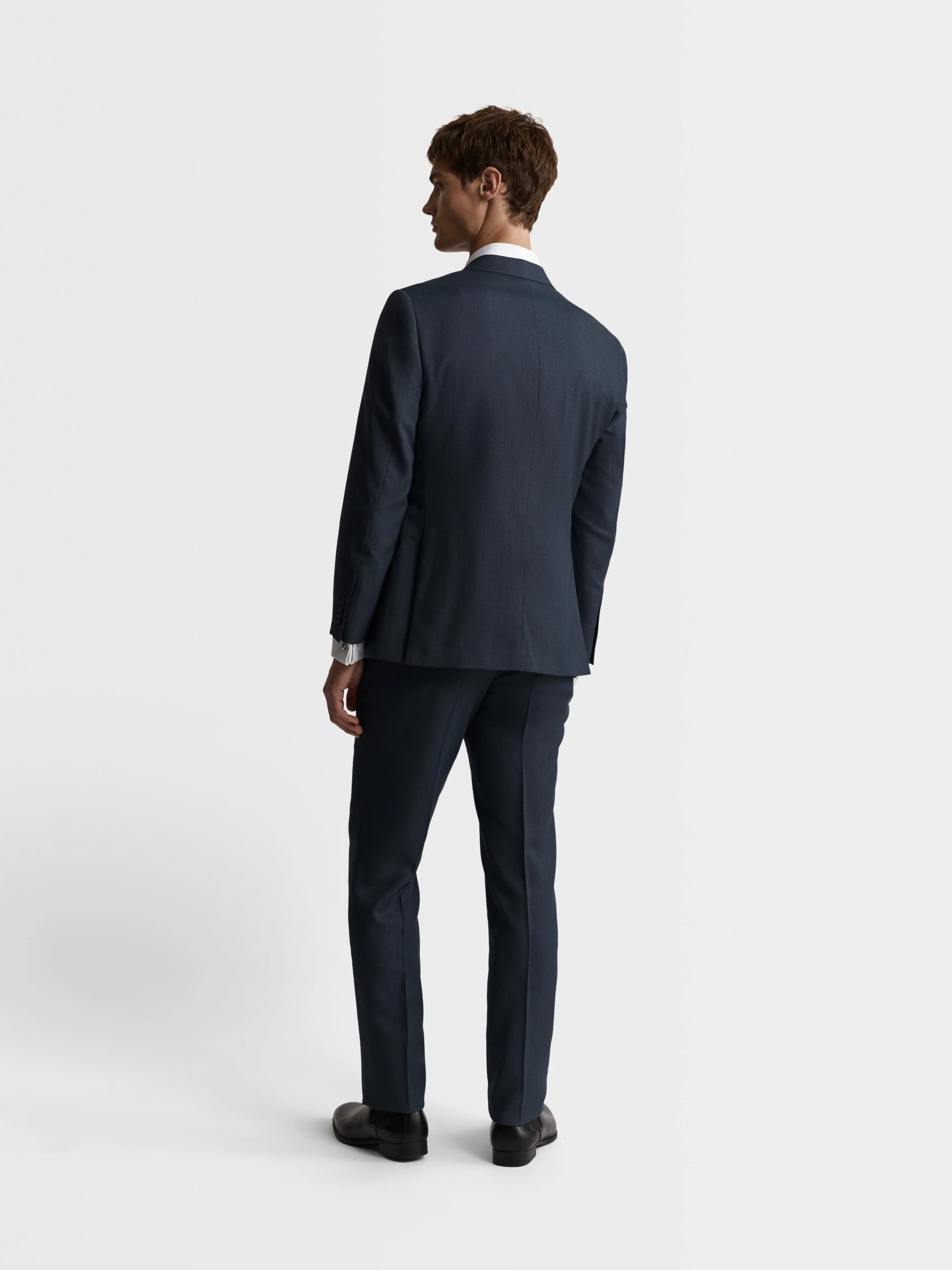 Hamlyn Coolmax Slim Denim Birdseye Suit Jacket