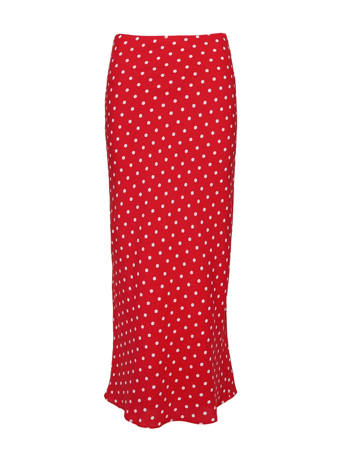 Hayze Maxi Skirt Red / White Polka