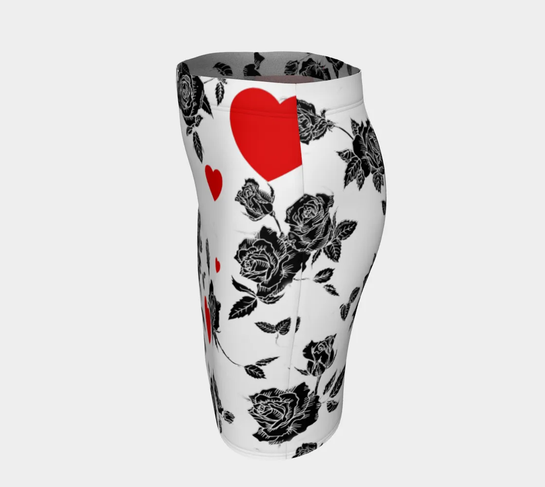 Hearts and Roses Fitted Skirt