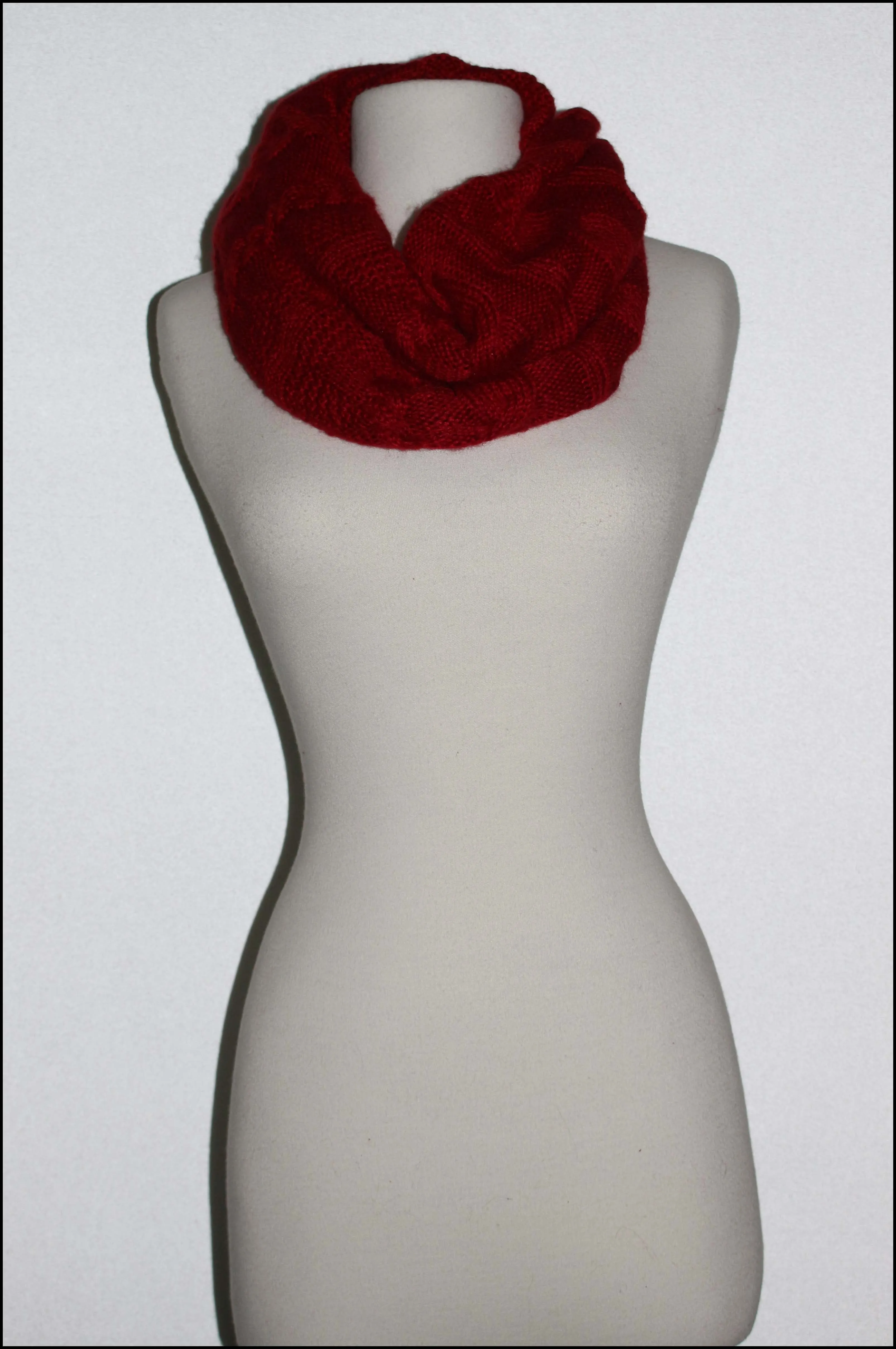 Heavy-weight Solid Knit Twist Infinity Scarf