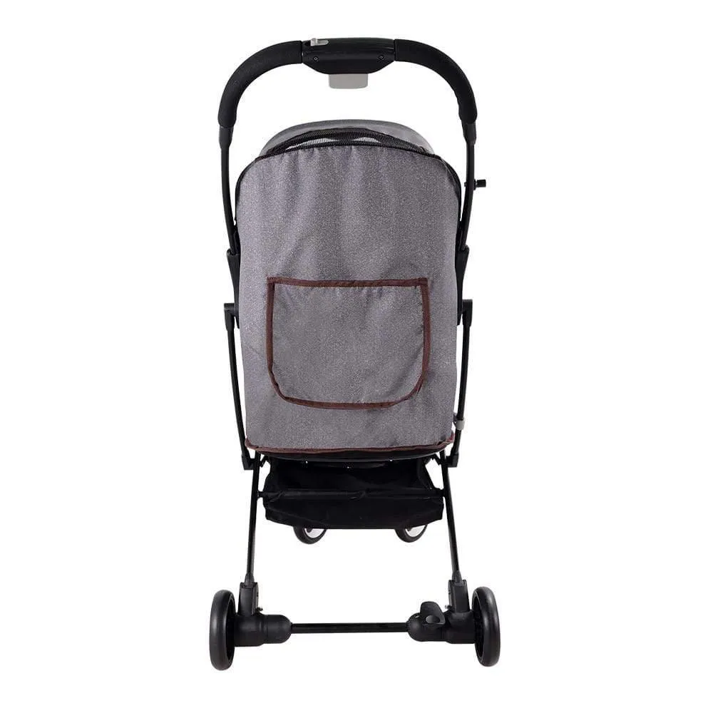 Ibiyaya® Speedy Fold Pet Pram | Grey Jeans