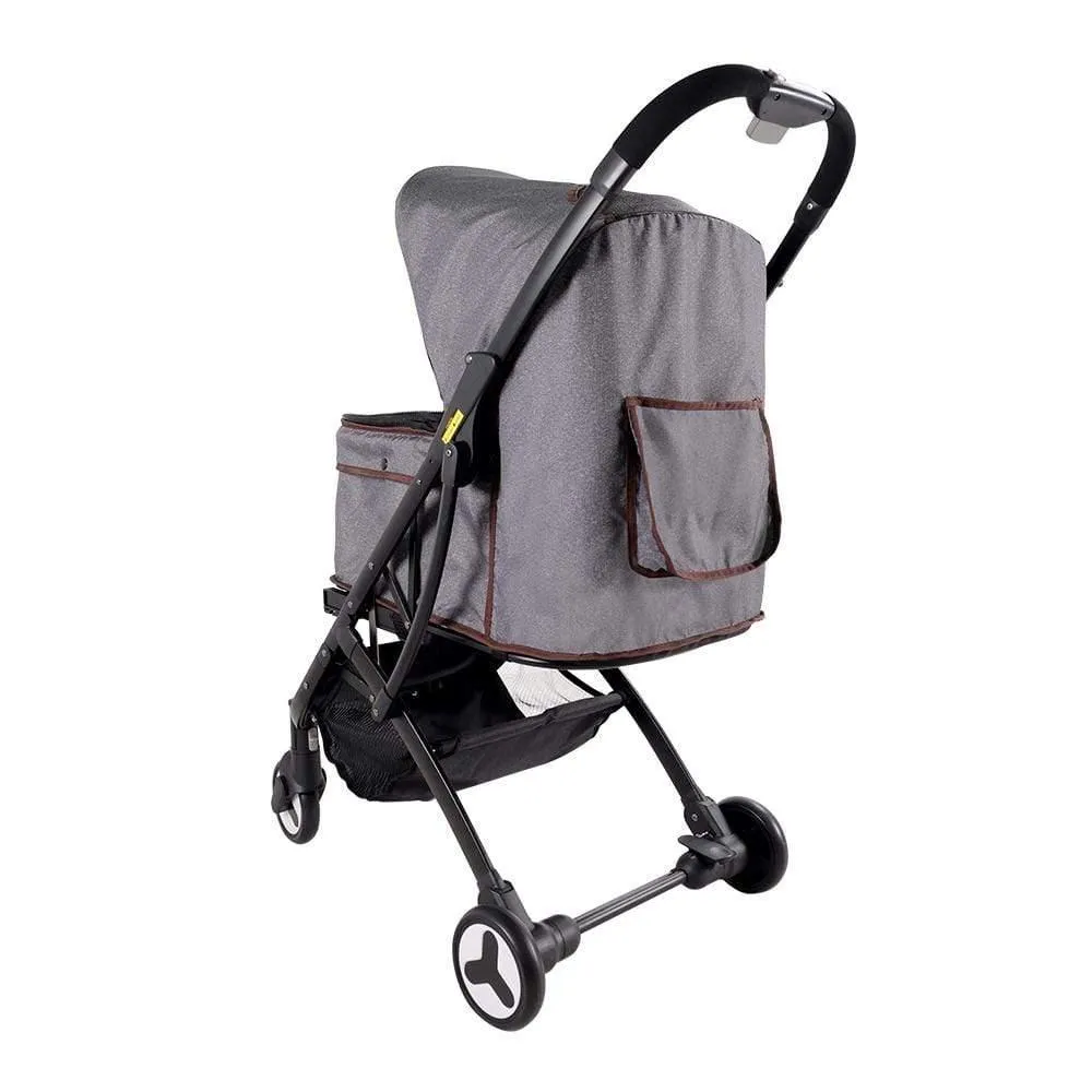 Ibiyaya® Speedy Fold Pet Pram | Grey Jeans