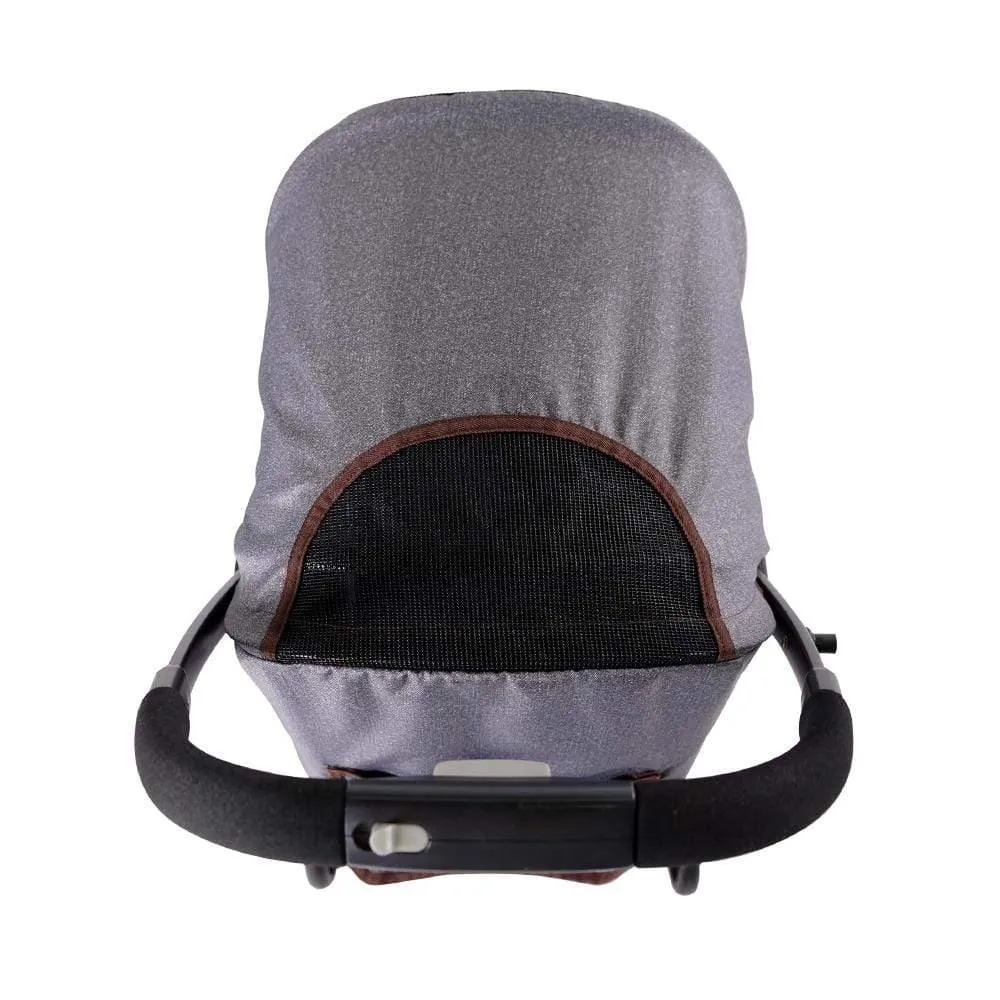 Ibiyaya® Speedy Fold Pet Pram | Grey Jeans