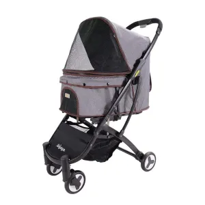 Ibiyaya® Speedy Fold Pet Pram | Grey Jeans