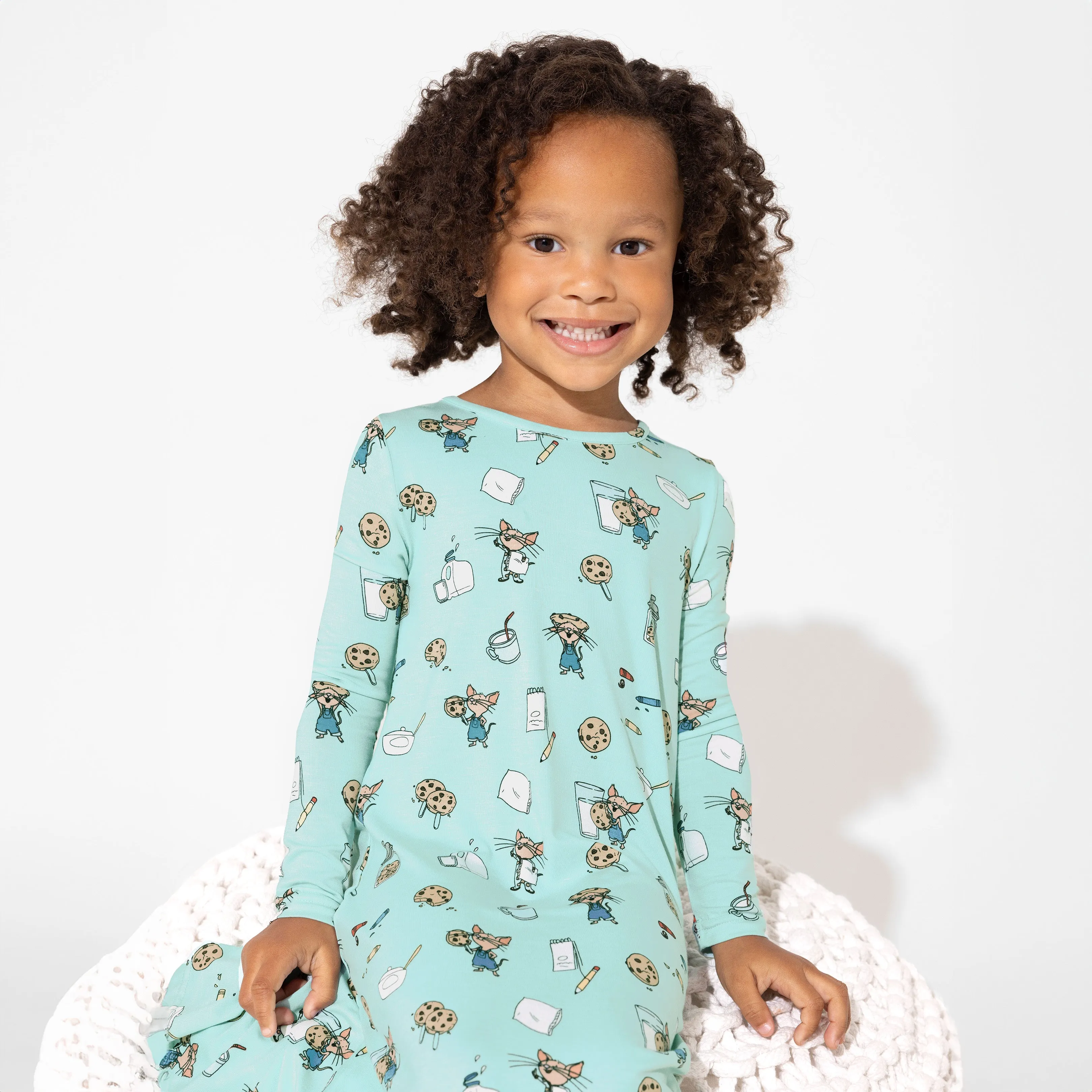 If You Give a Mouse a Cookie Bamboo Girls' Long Sleeve Dress