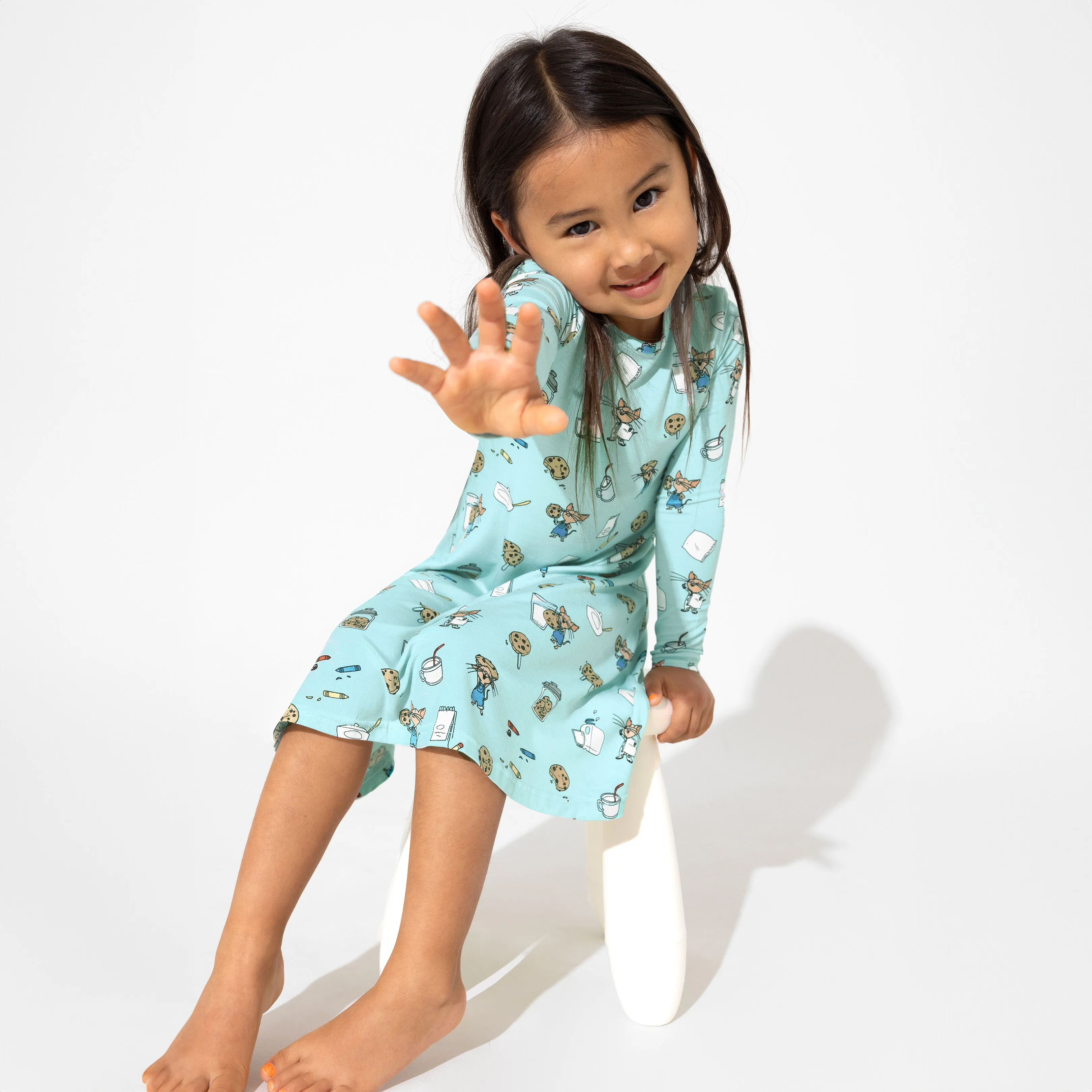 If You Give a Mouse a Cookie Bamboo Girls' Long Sleeve Dress