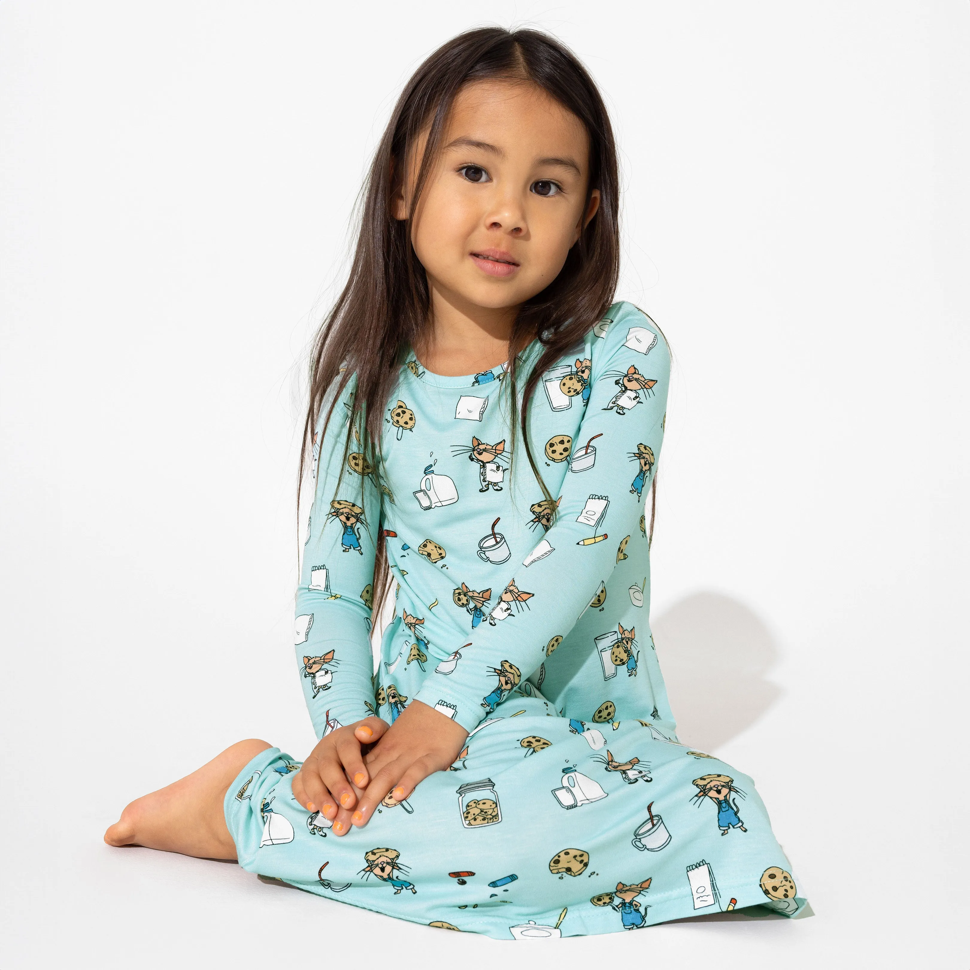 If You Give a Mouse a Cookie Bamboo Girls' Long Sleeve Dress