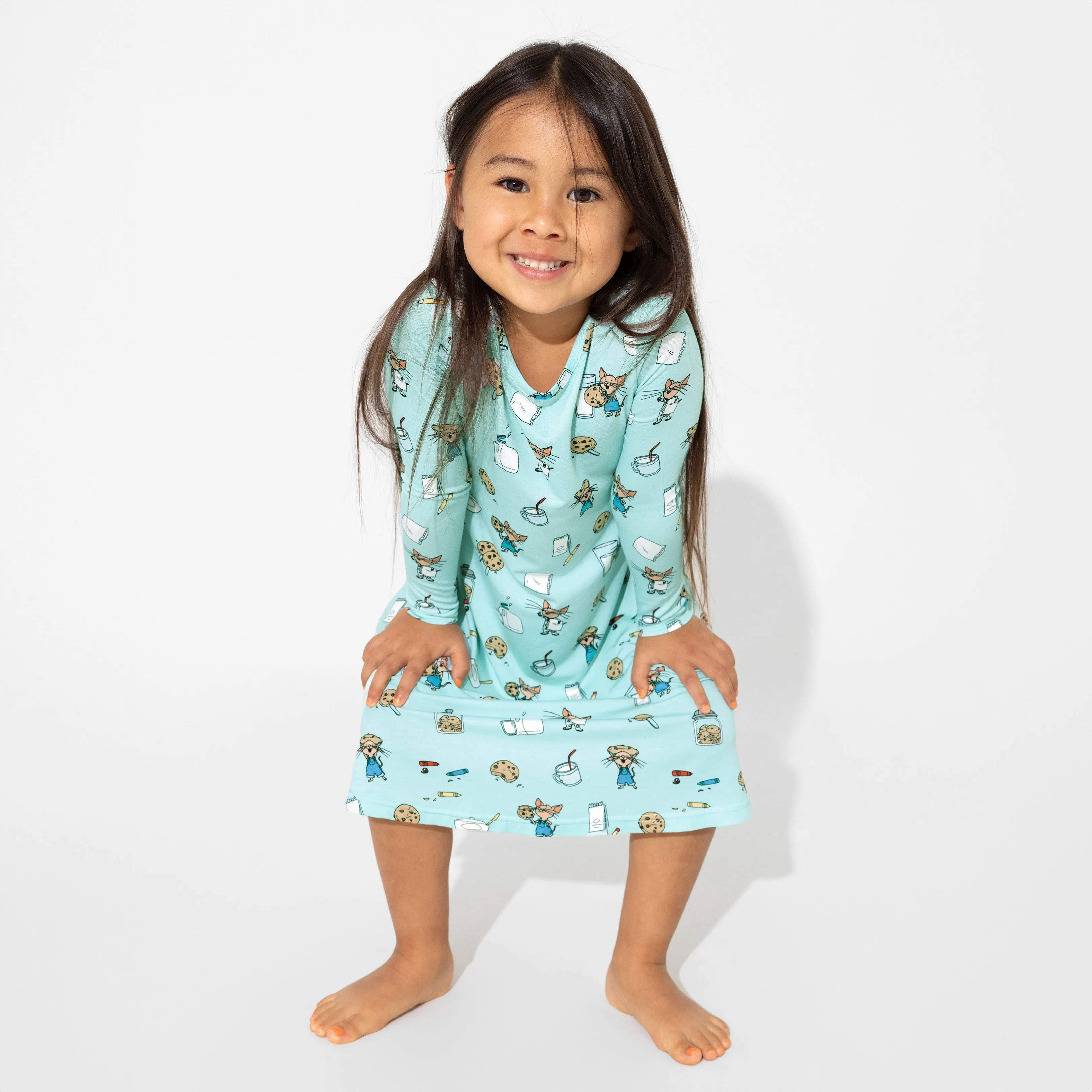 If You Give a Mouse a Cookie Bamboo Girls' Long Sleeve Dress