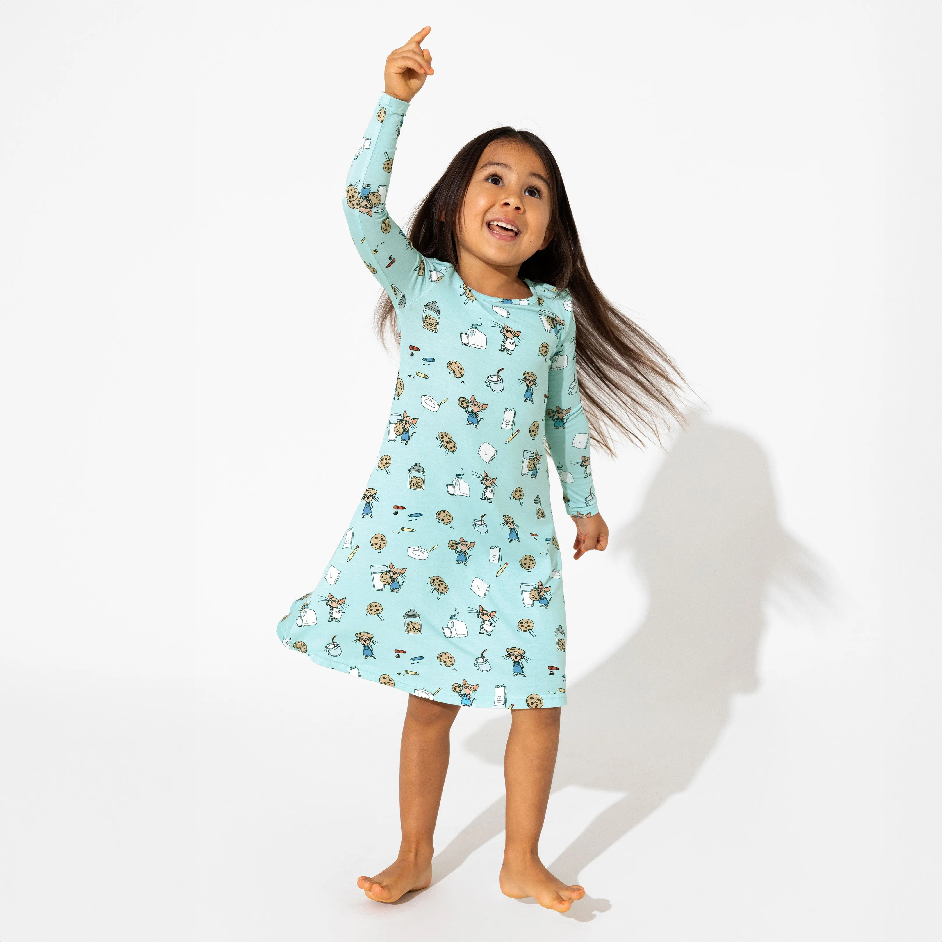 If You Give a Mouse a Cookie Bamboo Girls' Long Sleeve Dress