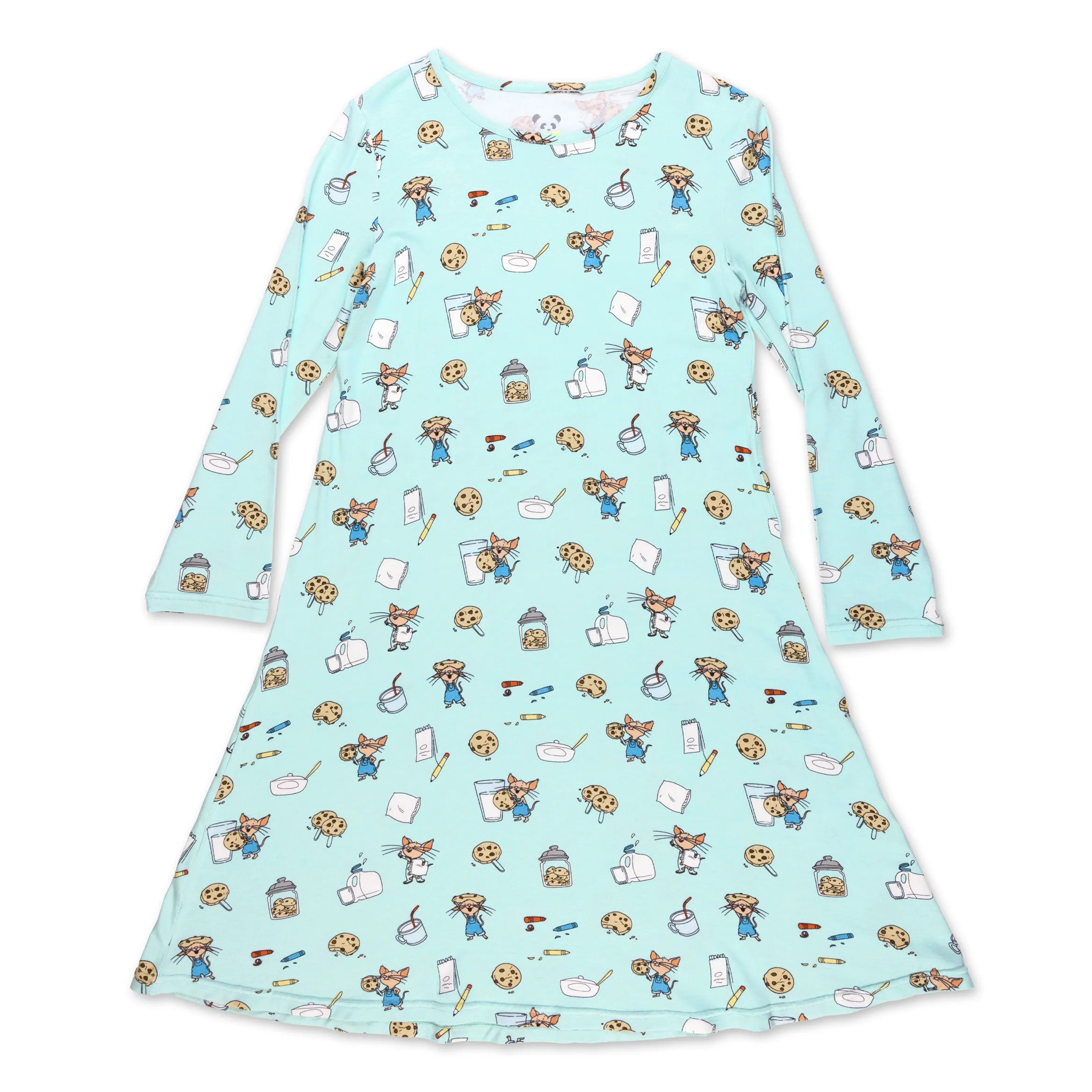 If You Give a Mouse a Cookie Bamboo Girls' Long Sleeve Dress