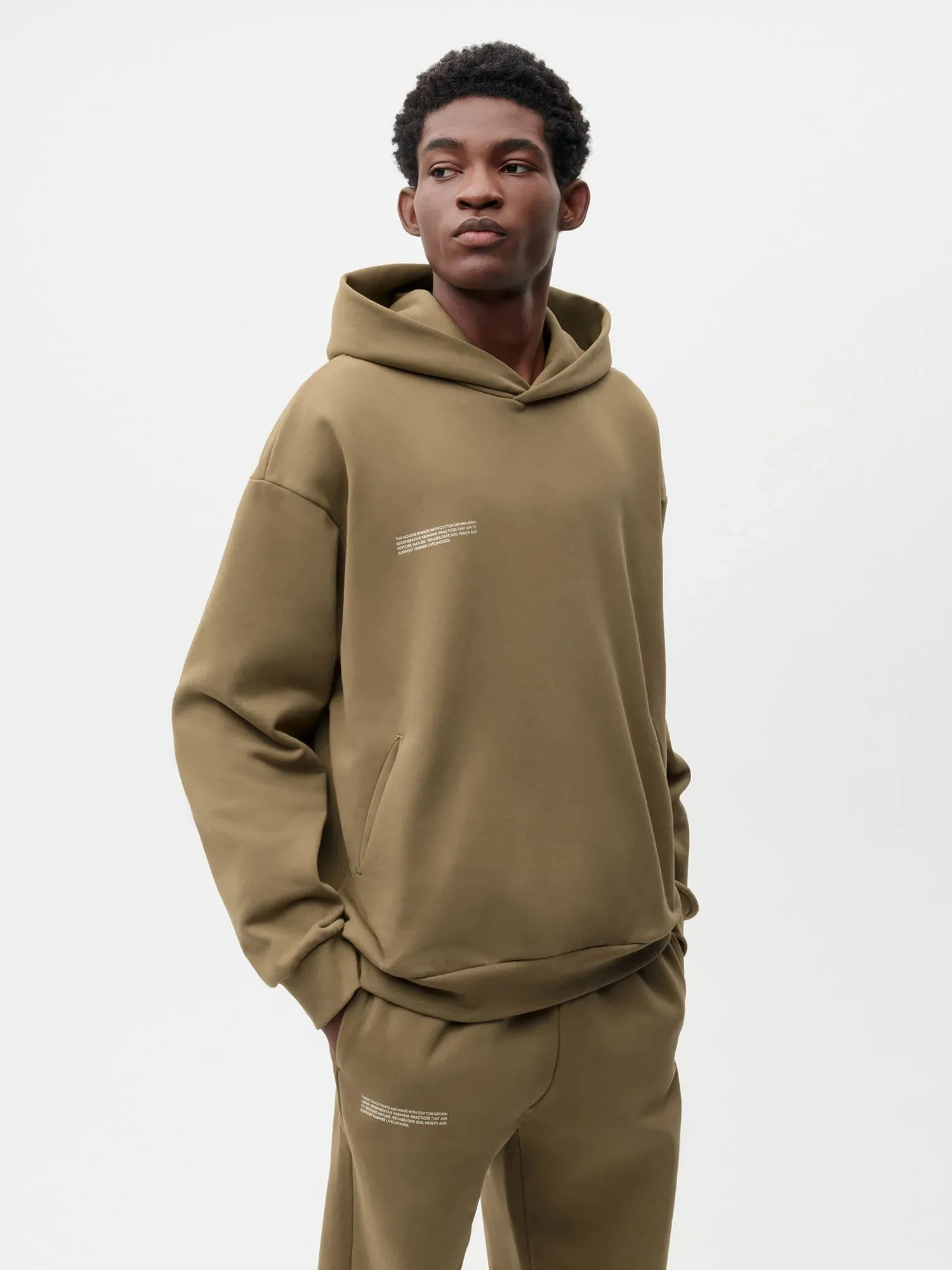 In Conversion Cotton Hoodie—terra brown