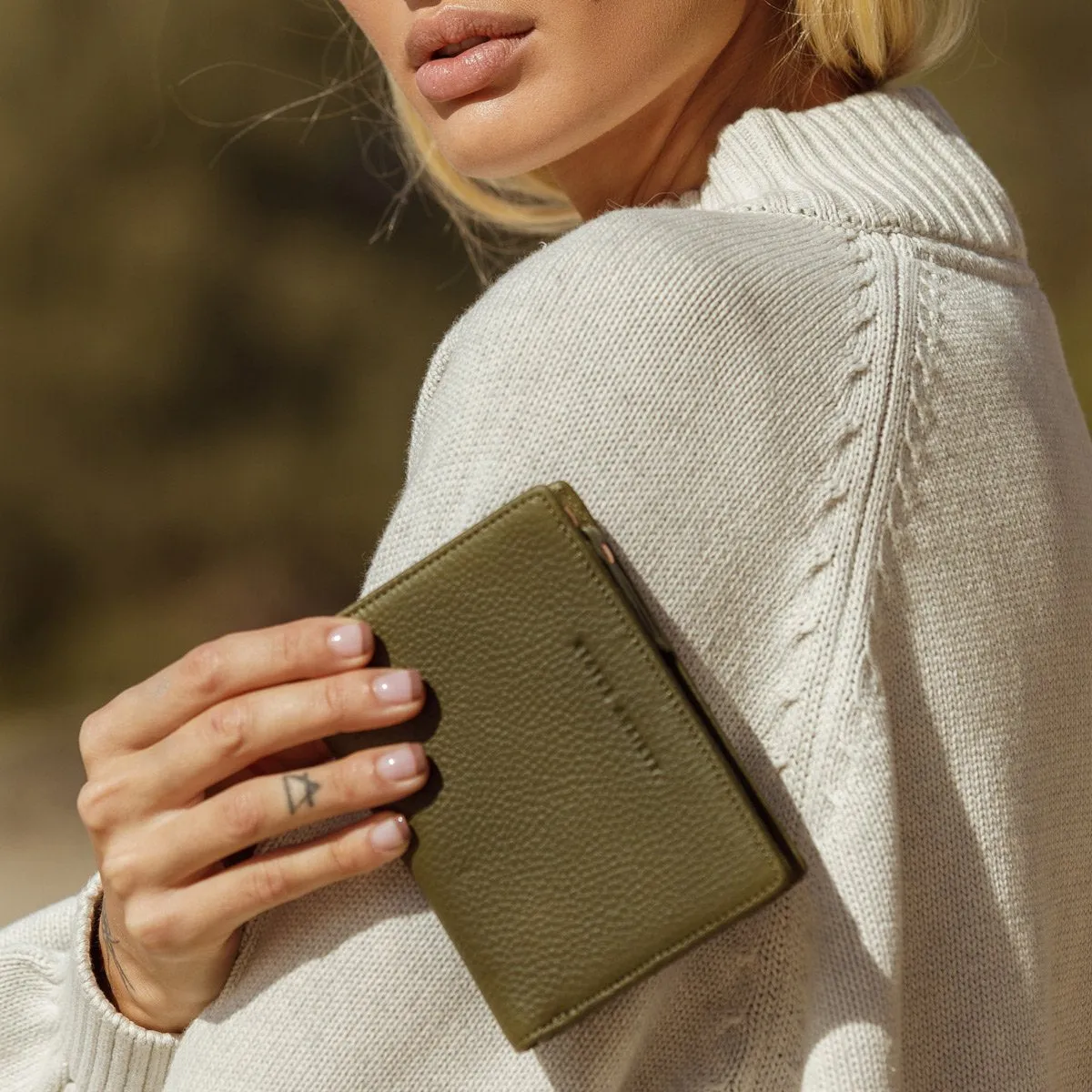 Insurgency Leather Wallet in Khaki