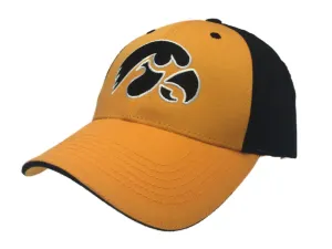 Iowa Hawkeyes Captivating Headgear Gold & Black Structured Adj. Strap Hat Cap