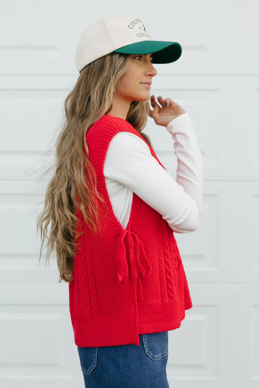 Jocelyn Sweater Vest-Red