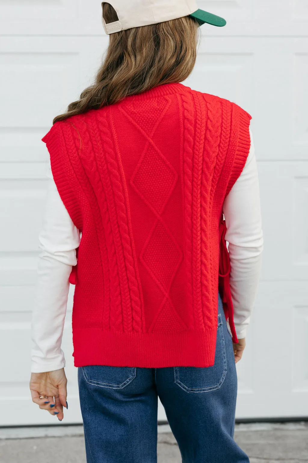 Jocelyn Sweater Vest-Red