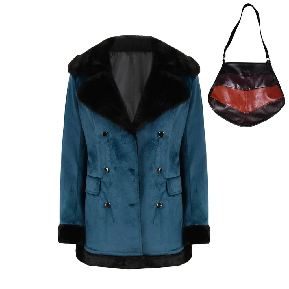 Joker: Folie à Deux (2024) Harley Quinn Women Blue Coat Cosplay Costume