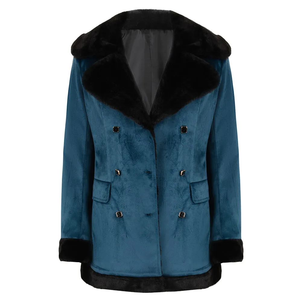 Joker: Folie à Deux (2024) Harley Quinn Women Blue Coat Cosplay Costume