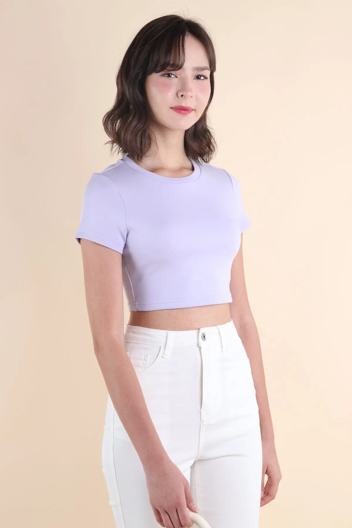 KAYCE BABY TEE IN LILAC