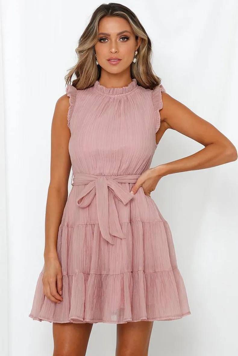 Kelcie Cotton Babydoll Dress - Clay