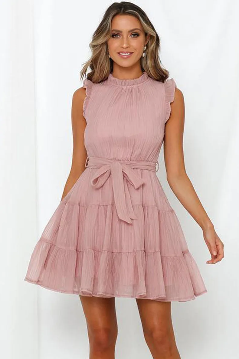 Kelcie Cotton Babydoll Dress - Clay