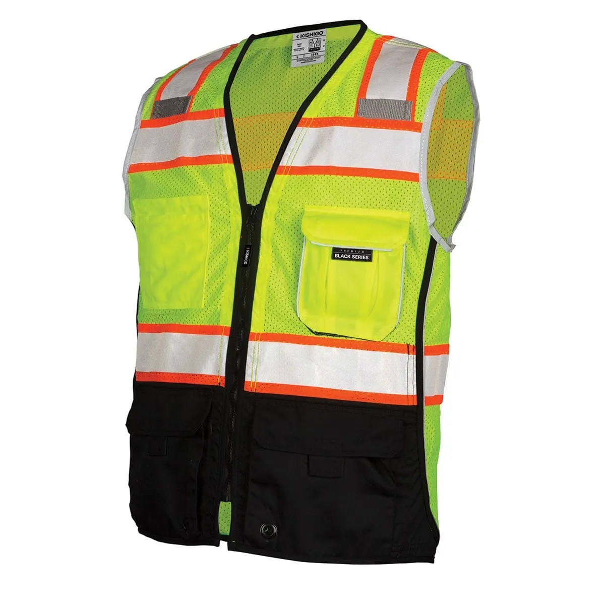 Kishigo Black Series Black Bottom Safety Vest