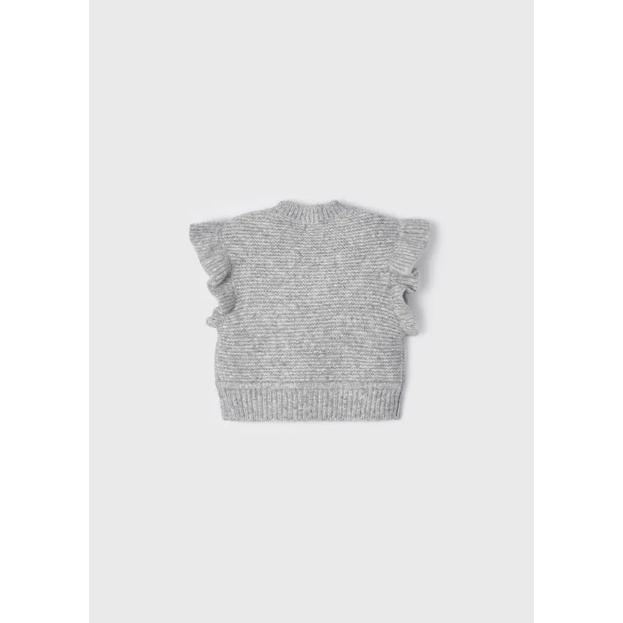 Knitted Sweater Vest - Silver