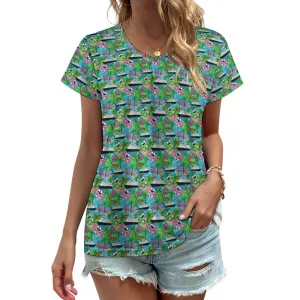 Let's Cruise Women's V-Neck Short Sleeve T-Shirt