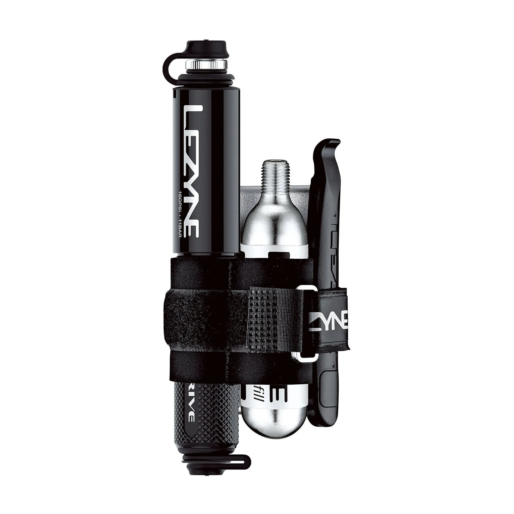 Lezyne Pocket Drive HP Bicycle Hand Pump 160 PSI, Presta and Schrader Valve