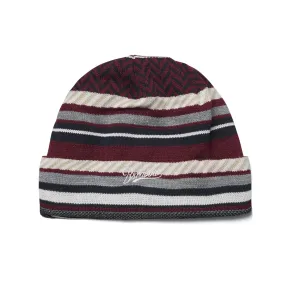 LOGO KNIT BEANIE ETHNIC BURGUNDY