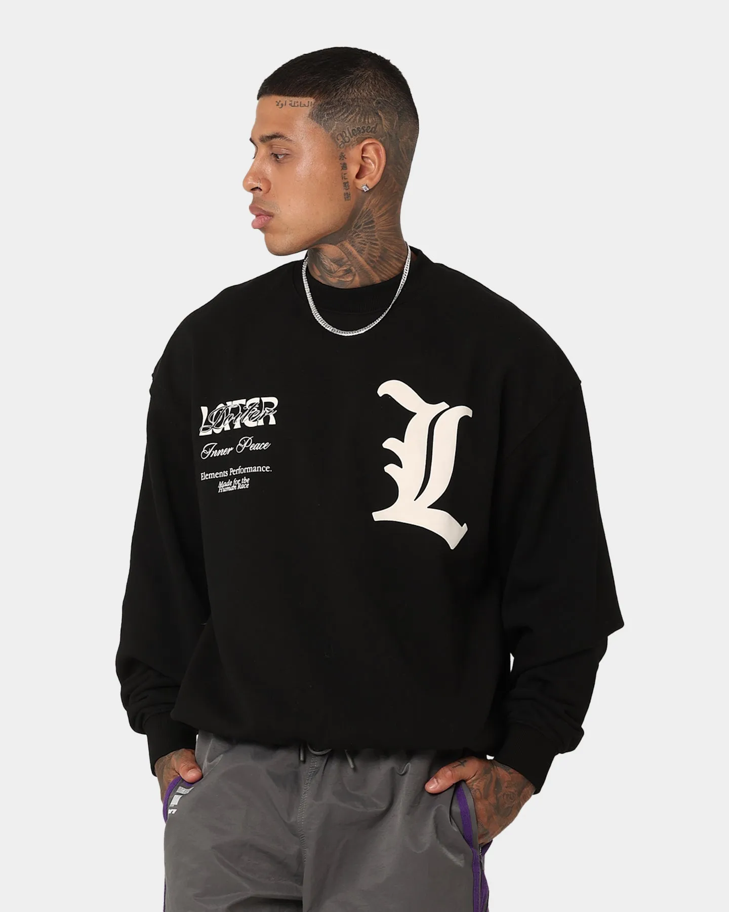 Loiter Art Studio Crewneck Black