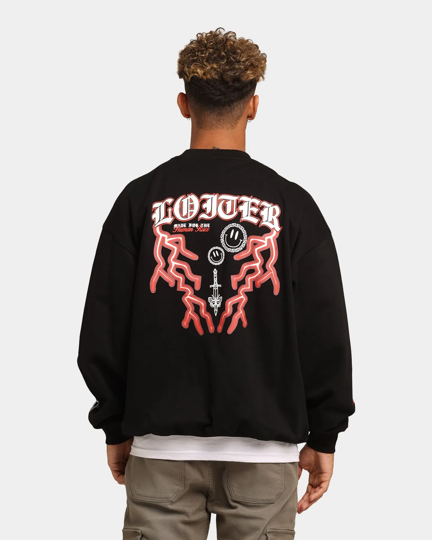 Loiter Hydra Multi Logo Crewneck Black