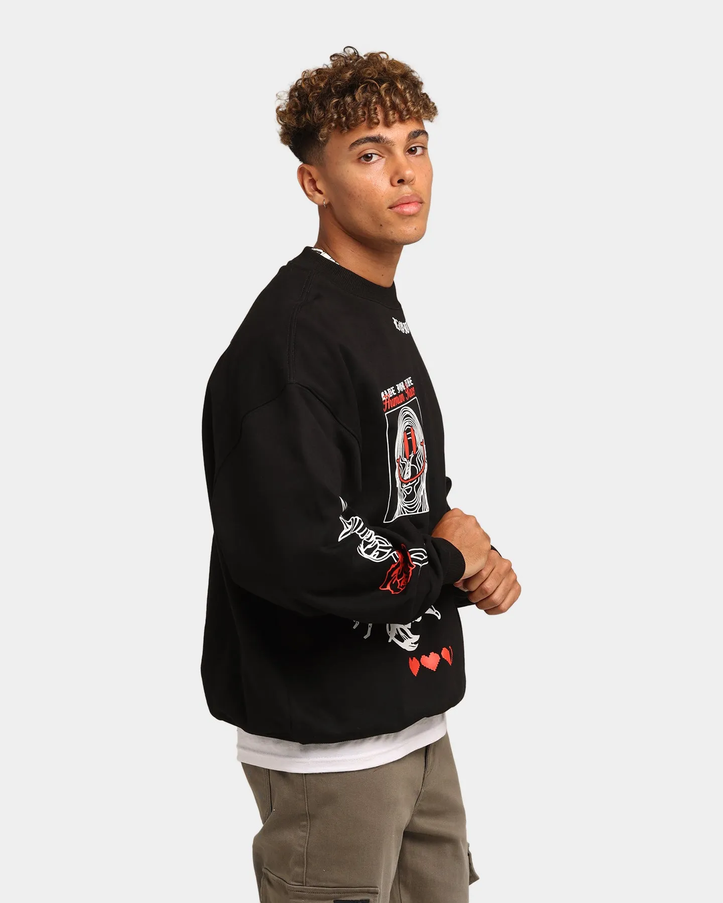 Loiter Hydra Multi Logo Crewneck Black