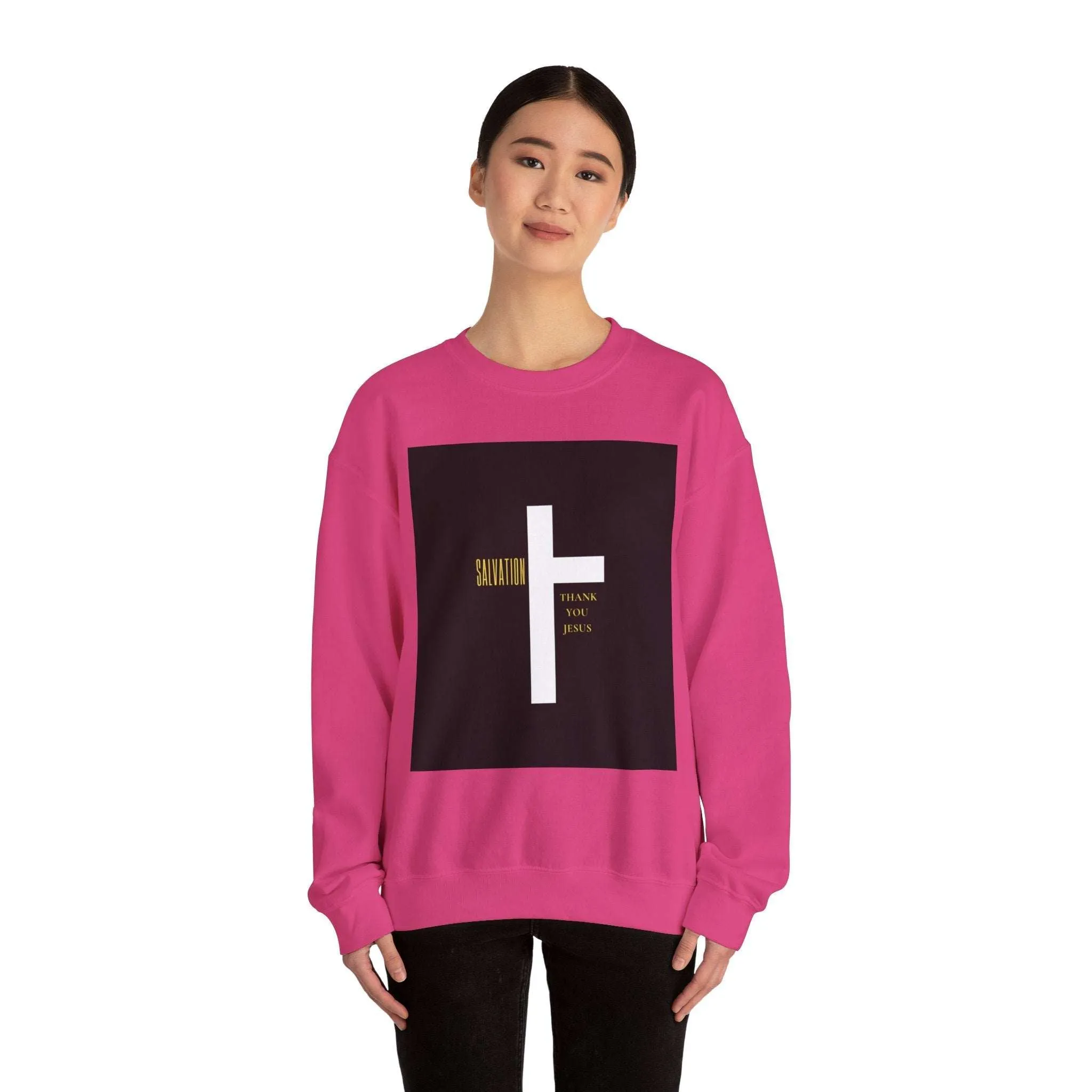 Long Sleeve Salvation Thank You Jesus Sweatshirt