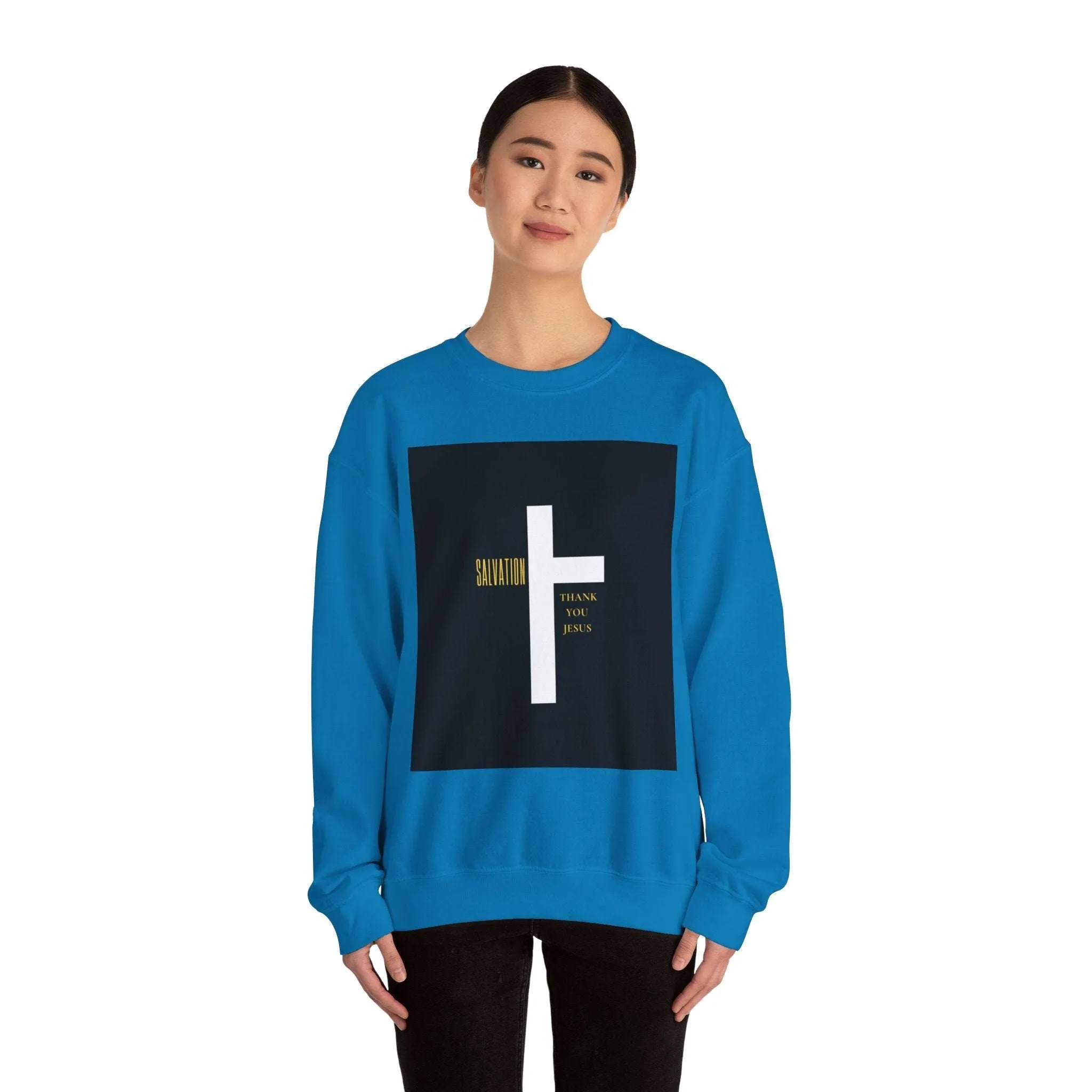 Long Sleeve Salvation Thank You Jesus Sweatshirt