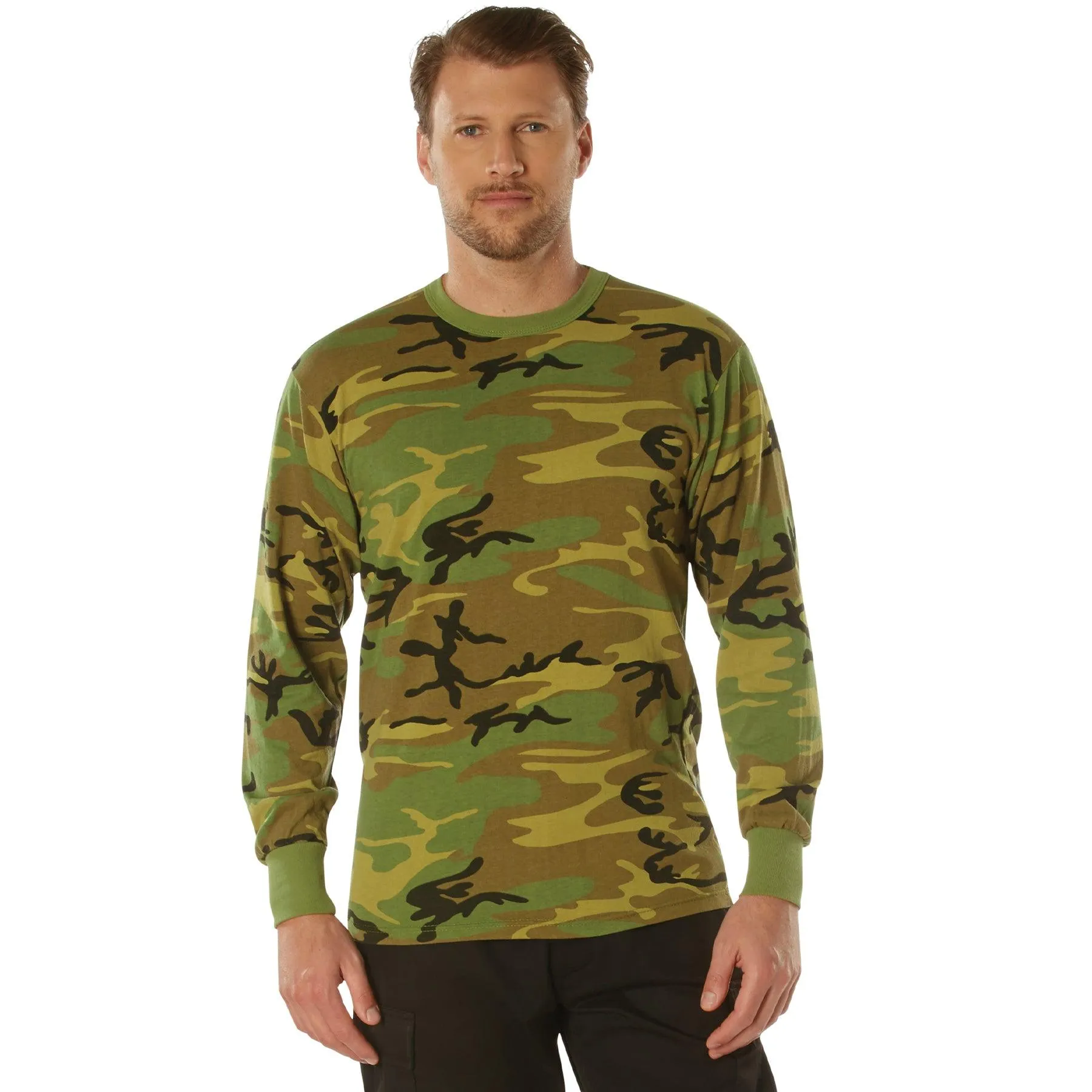 Long Sleeve Vintage T-Shirt - Woodland Camo