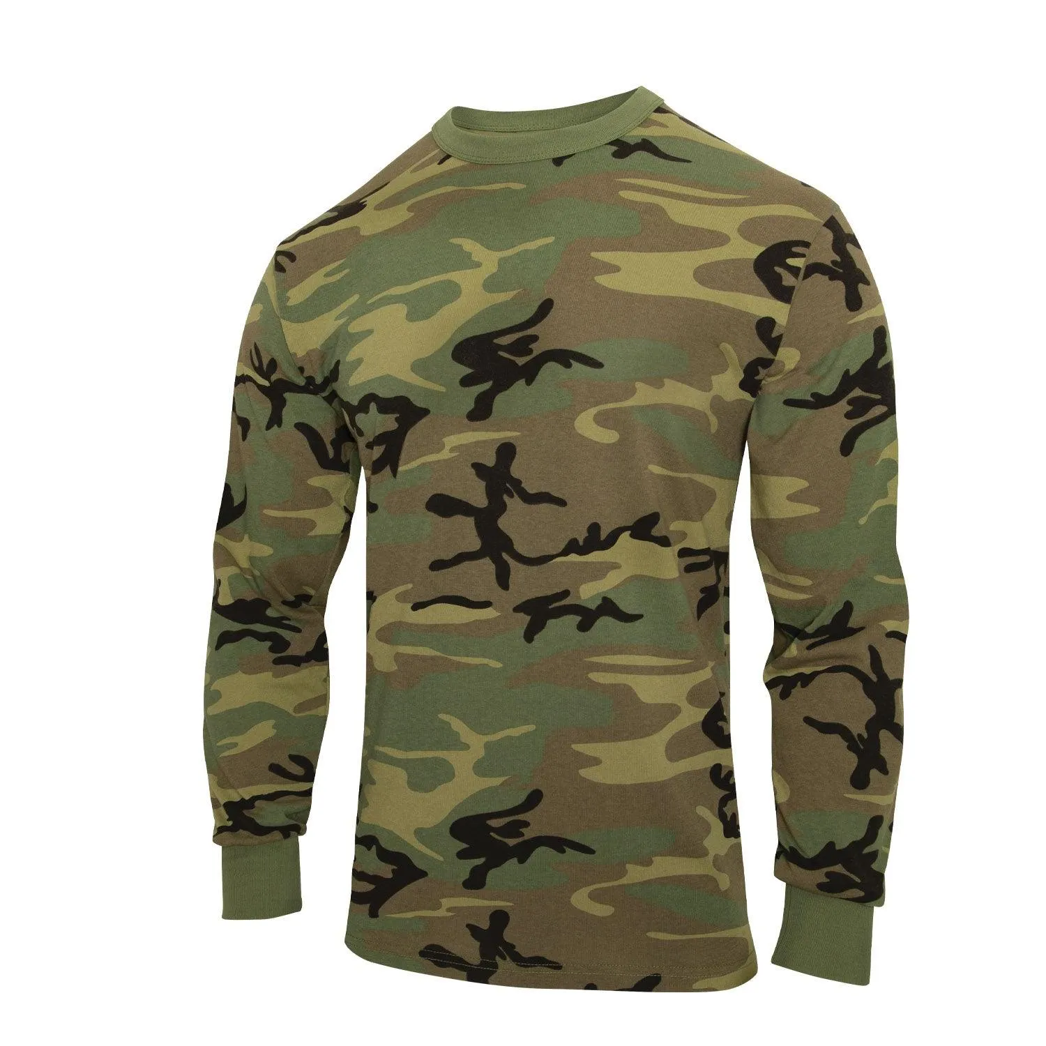 Long Sleeve Vintage T-Shirt - Woodland Camo