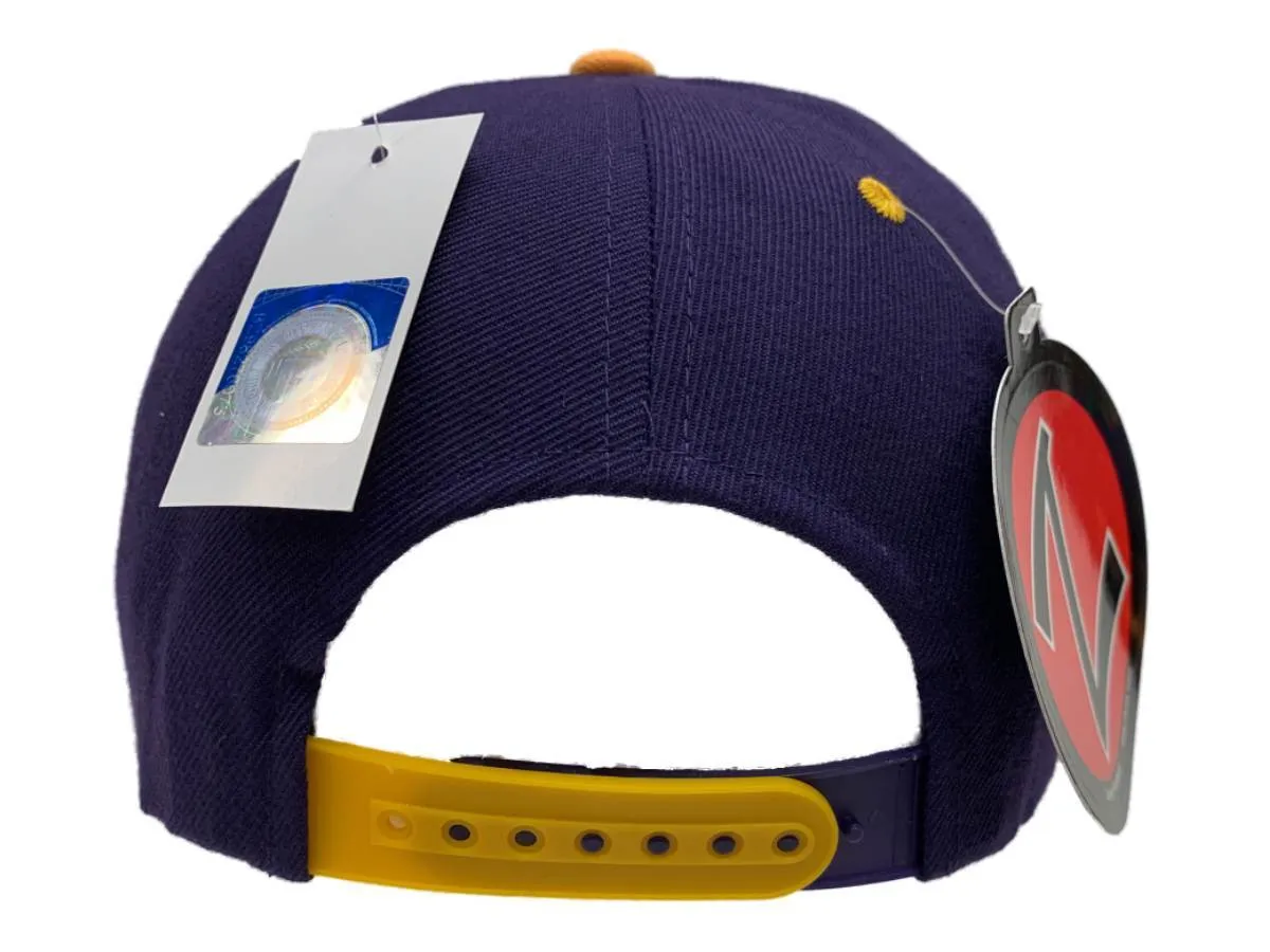 LSU Tigers Zephyr Purple & Gold Structured Snapback Flat Bill Hat Cap