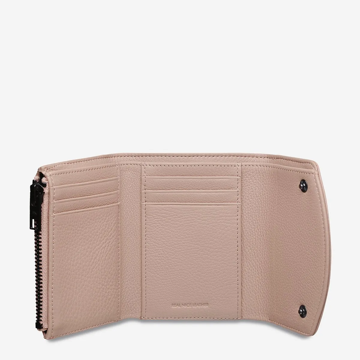 Lucky Sometimes Leather Wallet in Dusty Pink