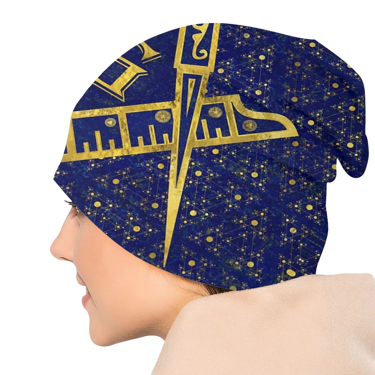 Master Mason Blue Lodge Beanie - Blue & Gold