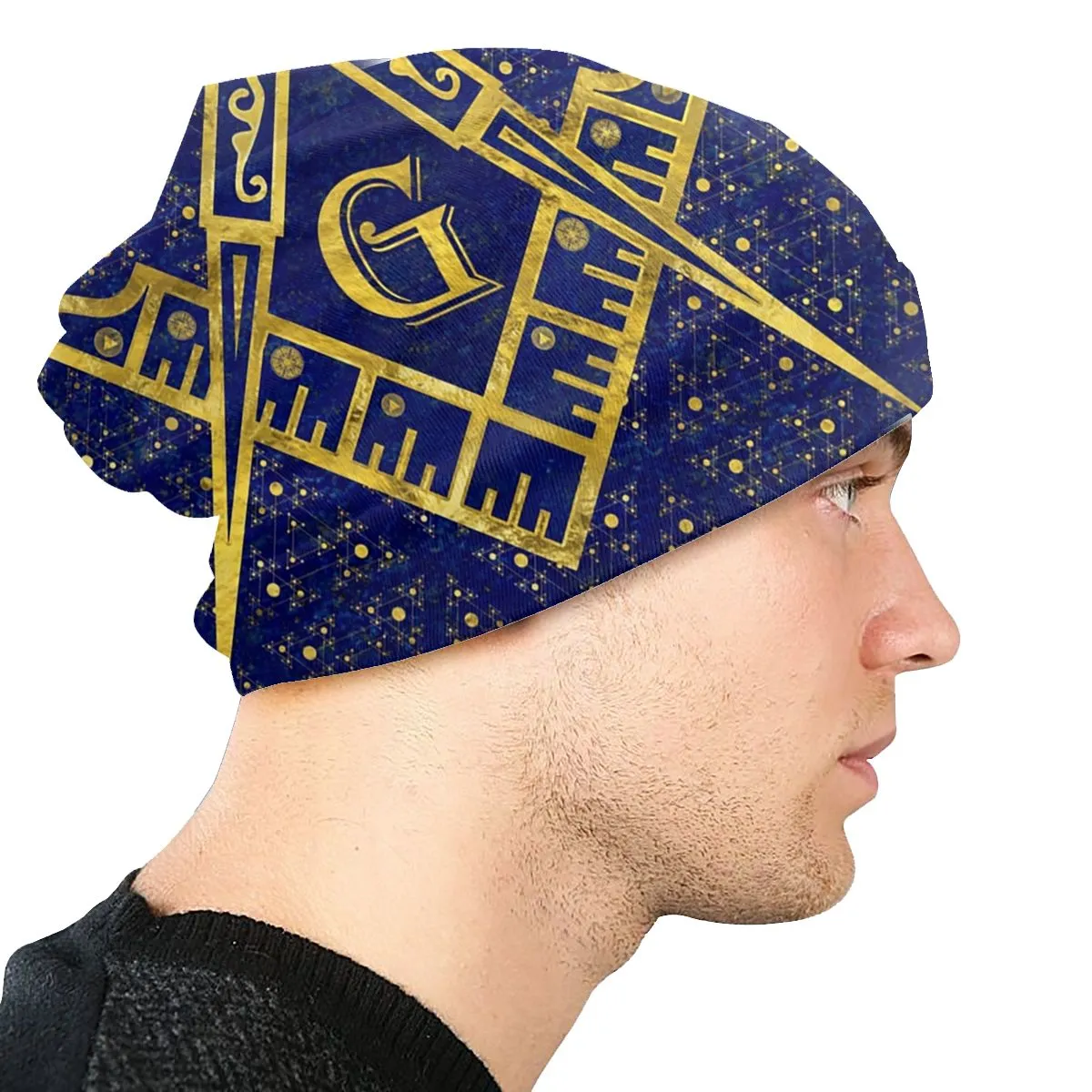 Master Mason Blue Lodge Beanie - Blue & Gold