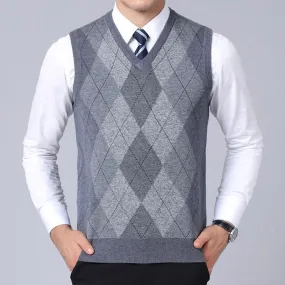 Men's Autumn Casual Slim Fit Vest With V-Neck Collar