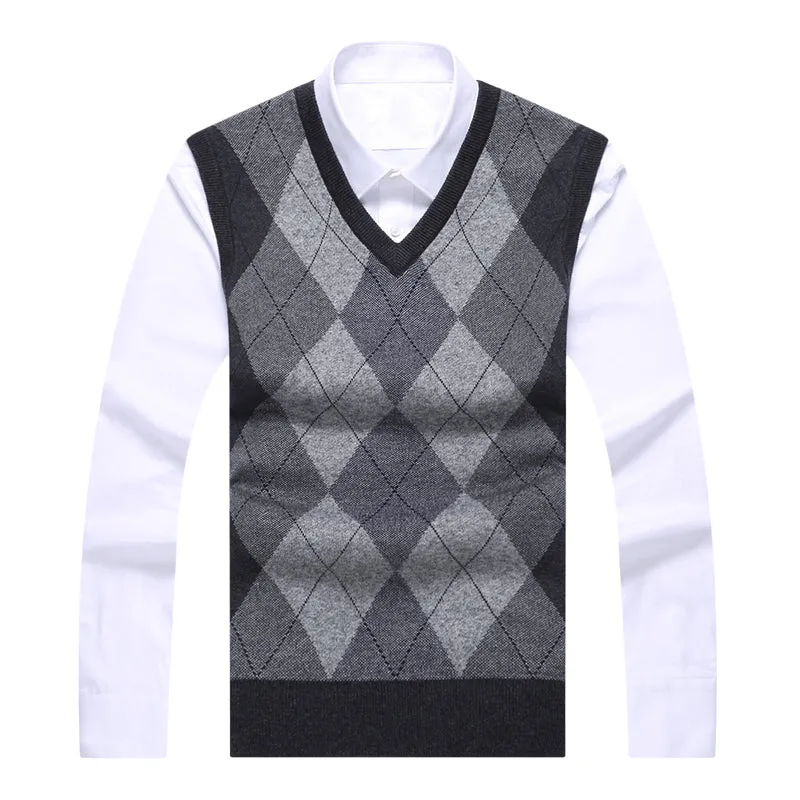 Men's Autumn Casual Slim Fit Vest With V-Neck Collar