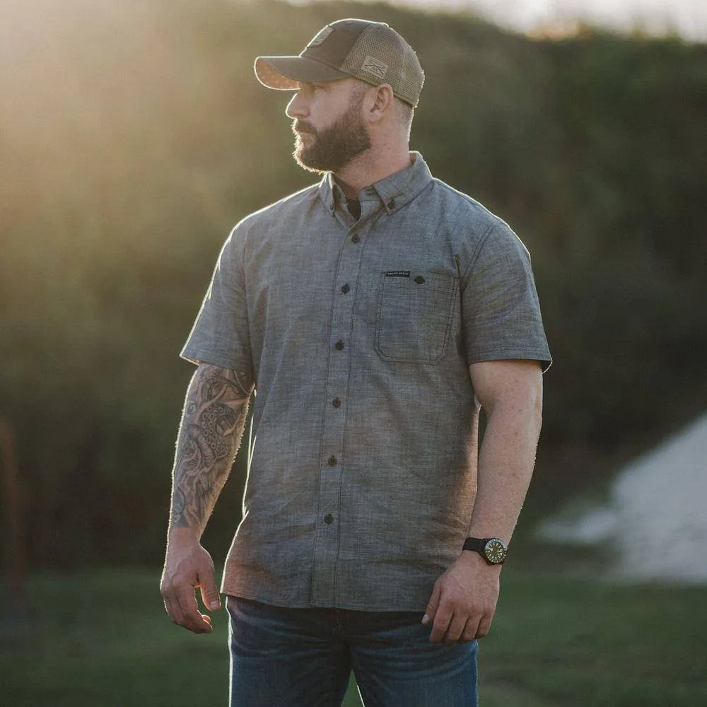 Men's Everyday Chambray Button Down - Heather Black