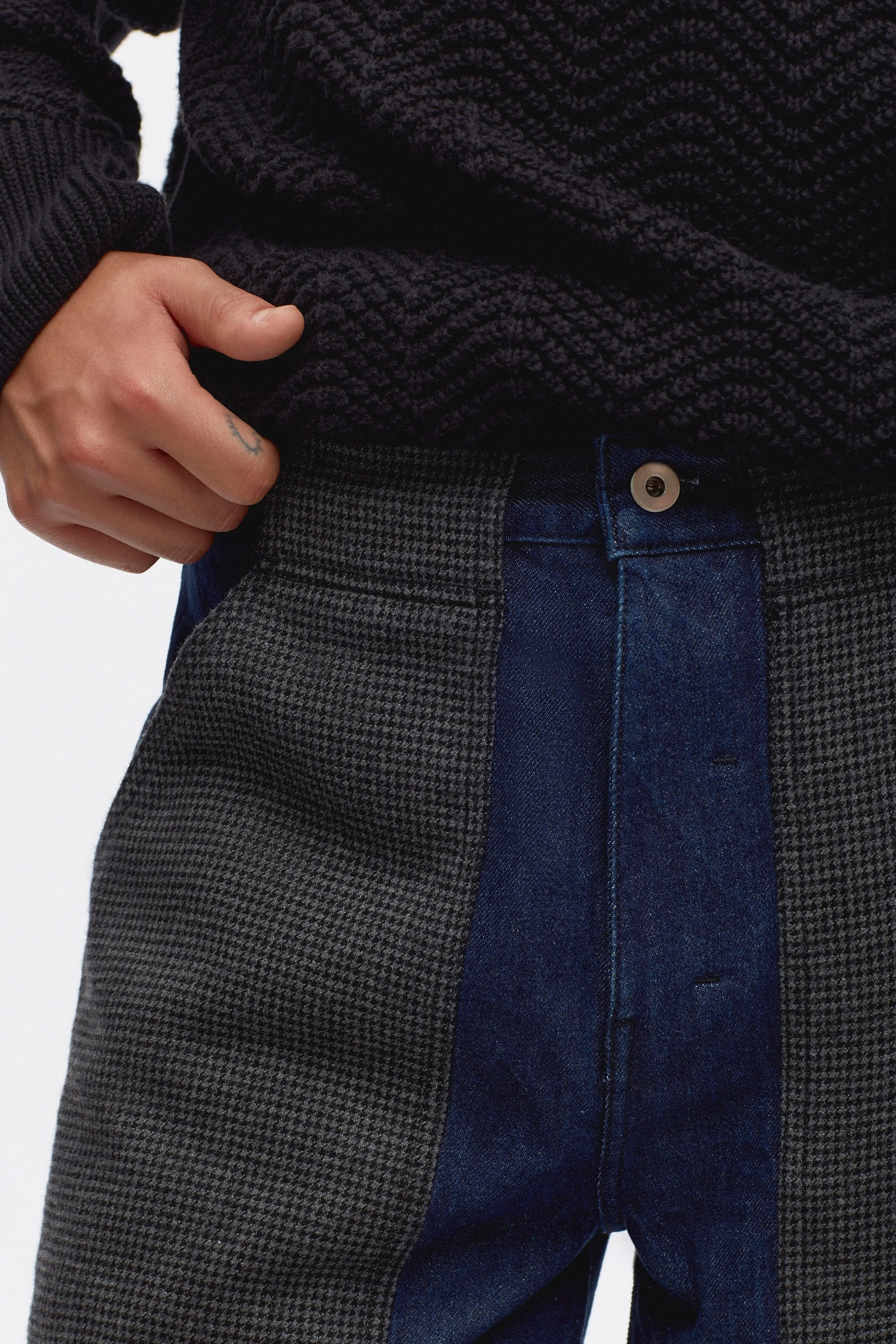 Men's Matai Denim in Rinse/Charcoal Houndstooth