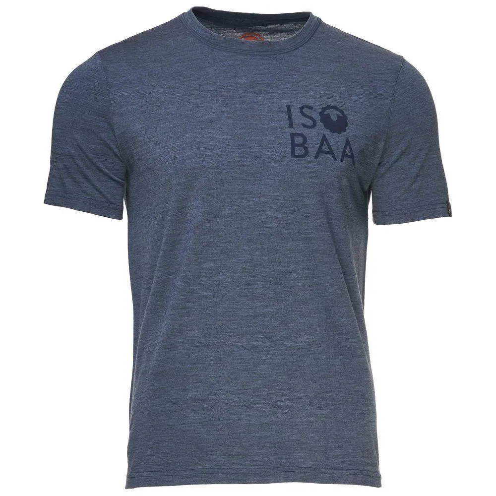 Mens Merino 150 Logo Tee (Denim)