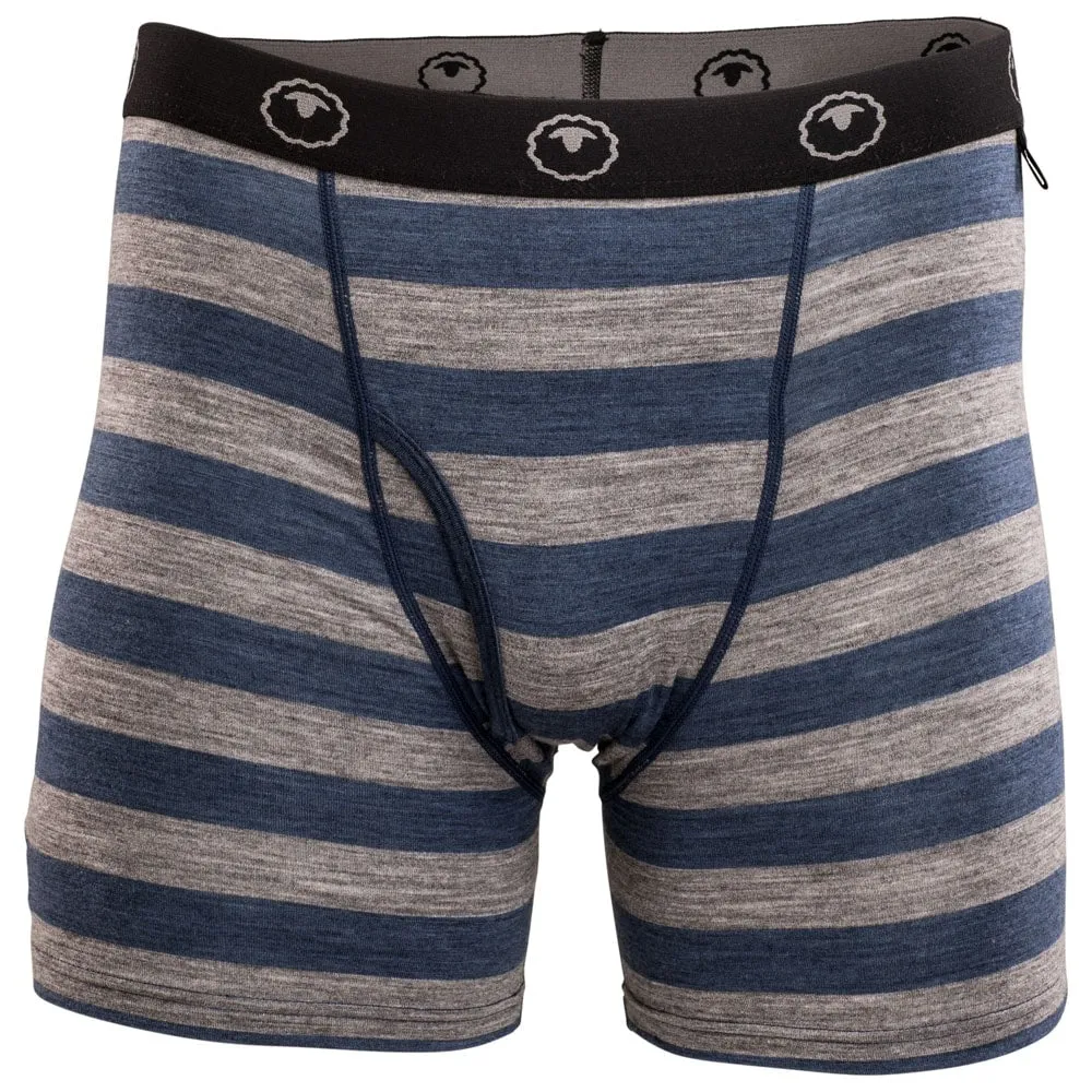 Mens Merino 180 Boxers (Denim/Charcoal)