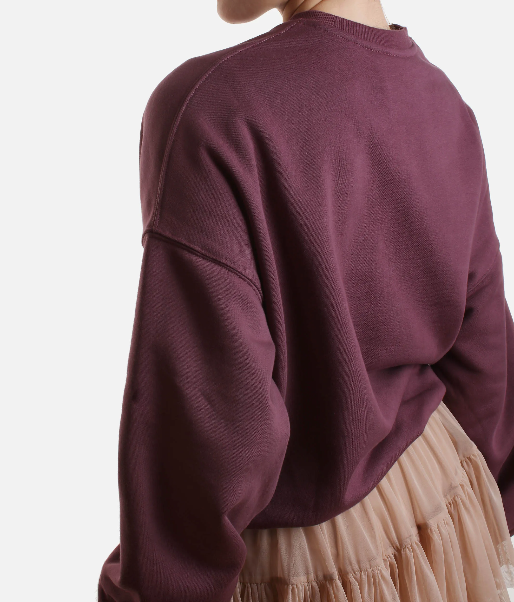 Merlot CLOUD SWEATER - Oversized Crewneck for Cozy Comfort