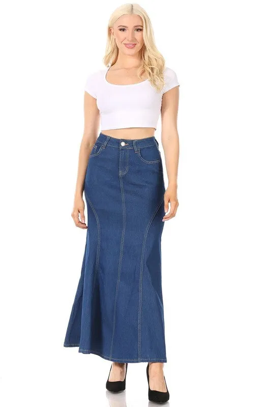 Milano Maxi Denim Skirt